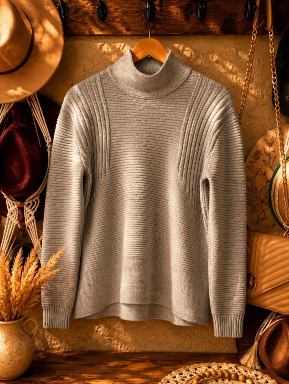 Women’s Mock Neck Ribbed Sweater - Vince Camuto